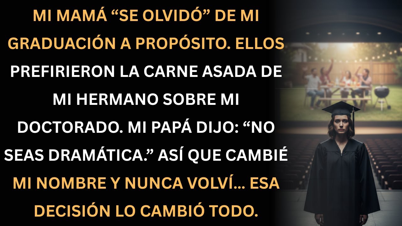 Mi mamá ignoró mi graduación, cambié mi nombre y nunca regresé…