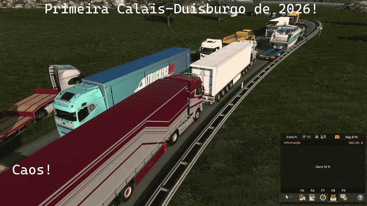 Primeira Calais-Duisburgo de 2026! (Caos) Euro Truck MP