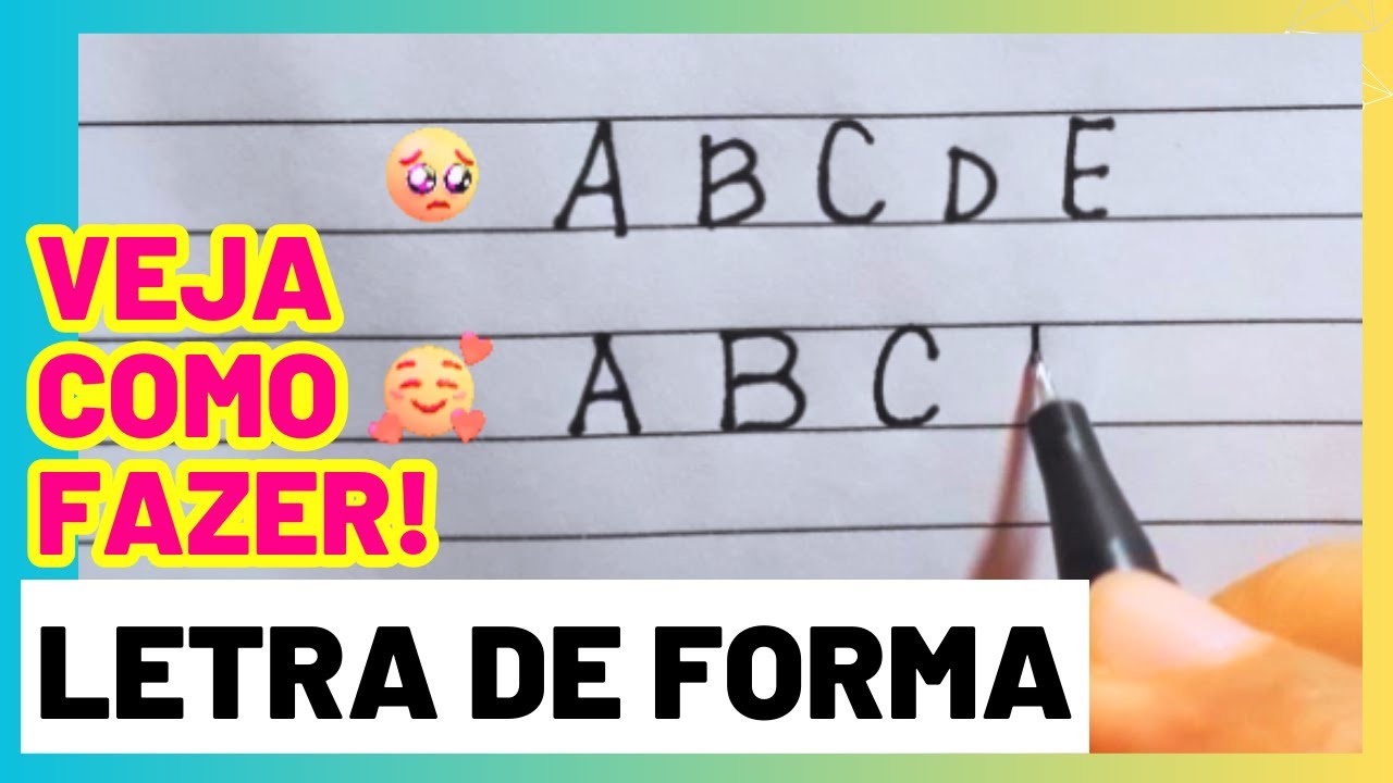 COMO DEIXAR A LETRA DE FORMA MAIS BONITA Passo a Passo #letradeforma