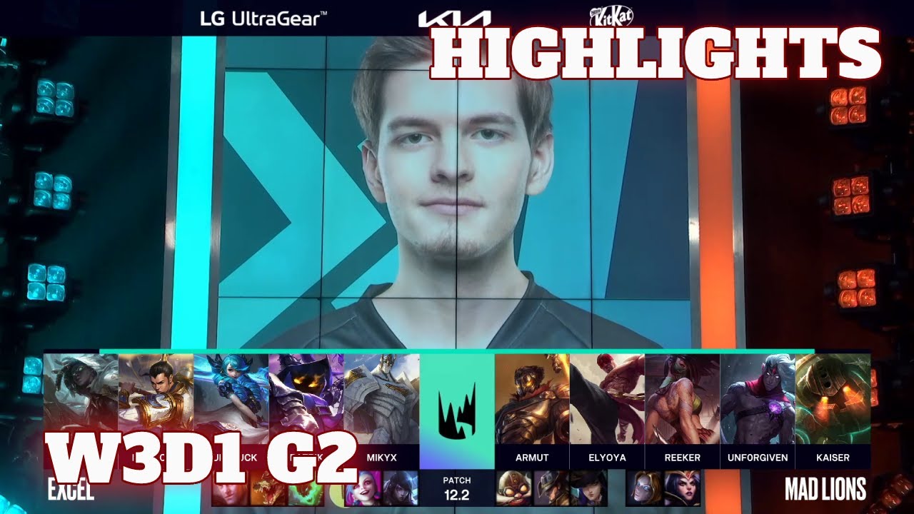 XL vs MAD - Highlights | Week 3 Day 1 S12 LEC Spring 2022 | Excel Esports vs Mad Lions W3D1