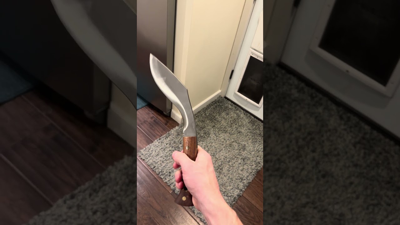 Condor Knife and Tool Heavy Duty Kukri 1075HC, Walnut handle, Convex edge, Leather Sheath