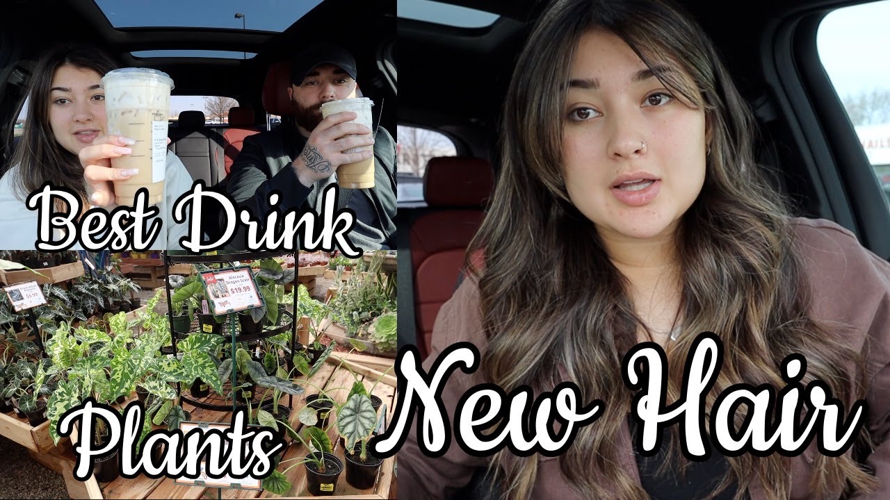 BEST NEW STARBUCKS DRINK, New Hair, Plant Shopping +Spend The Day Weekend With Us | Karlee Steel