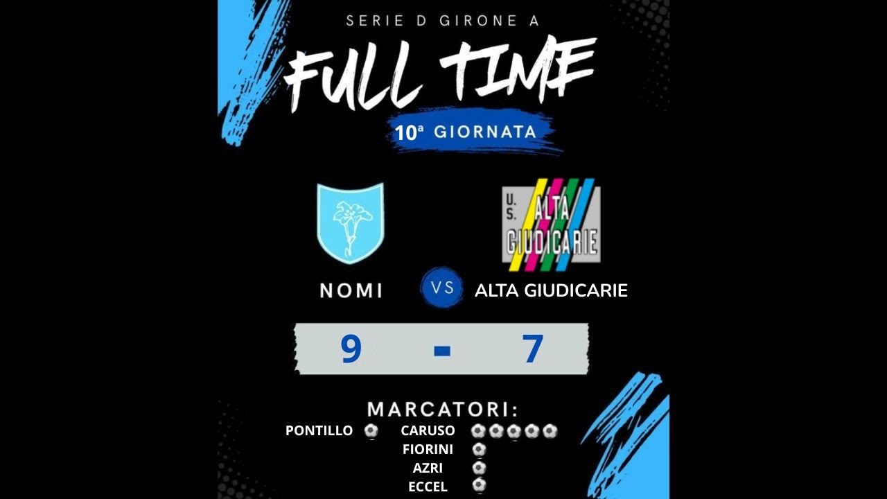 Serie D Calcio a 5 – Stagione 2025/26 | 10ª Giornata Nomi – Alta Giudicarie 9-7 |