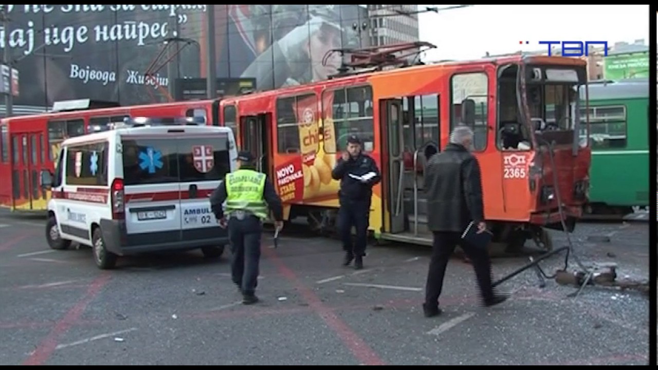 TV Pančevo - Sudar ATP-ovog autobusa i tramvaja