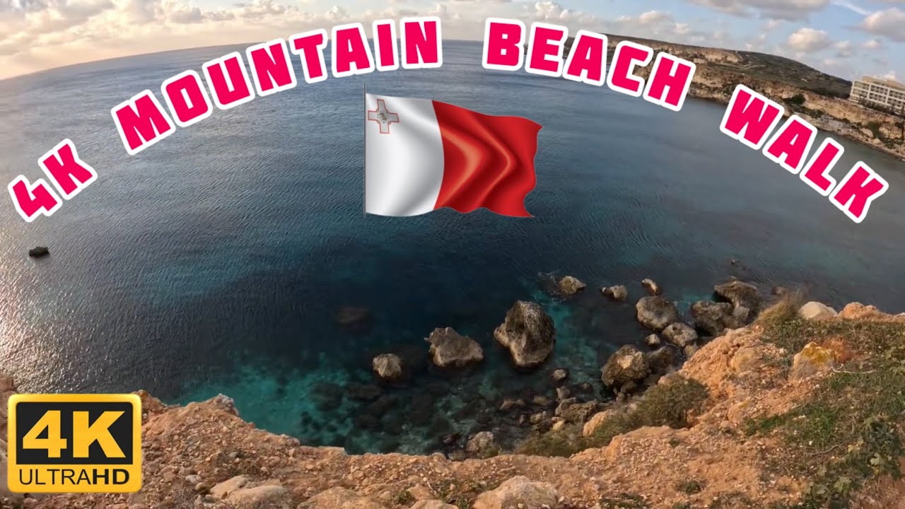 Breathtaking 4K Walk: Tuffieha Mountain to Beach