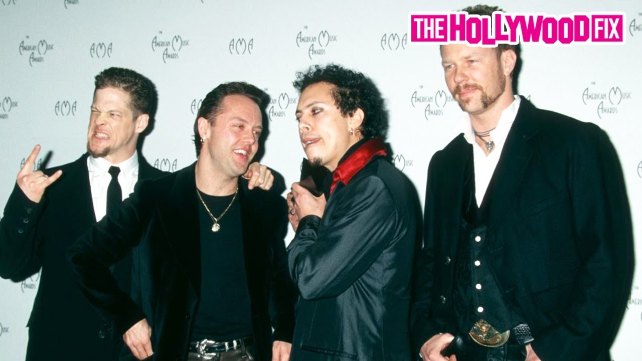Metallica Speaks With Media In The Press Room At The 1997 American Music Awards In Los Angeles, CA
