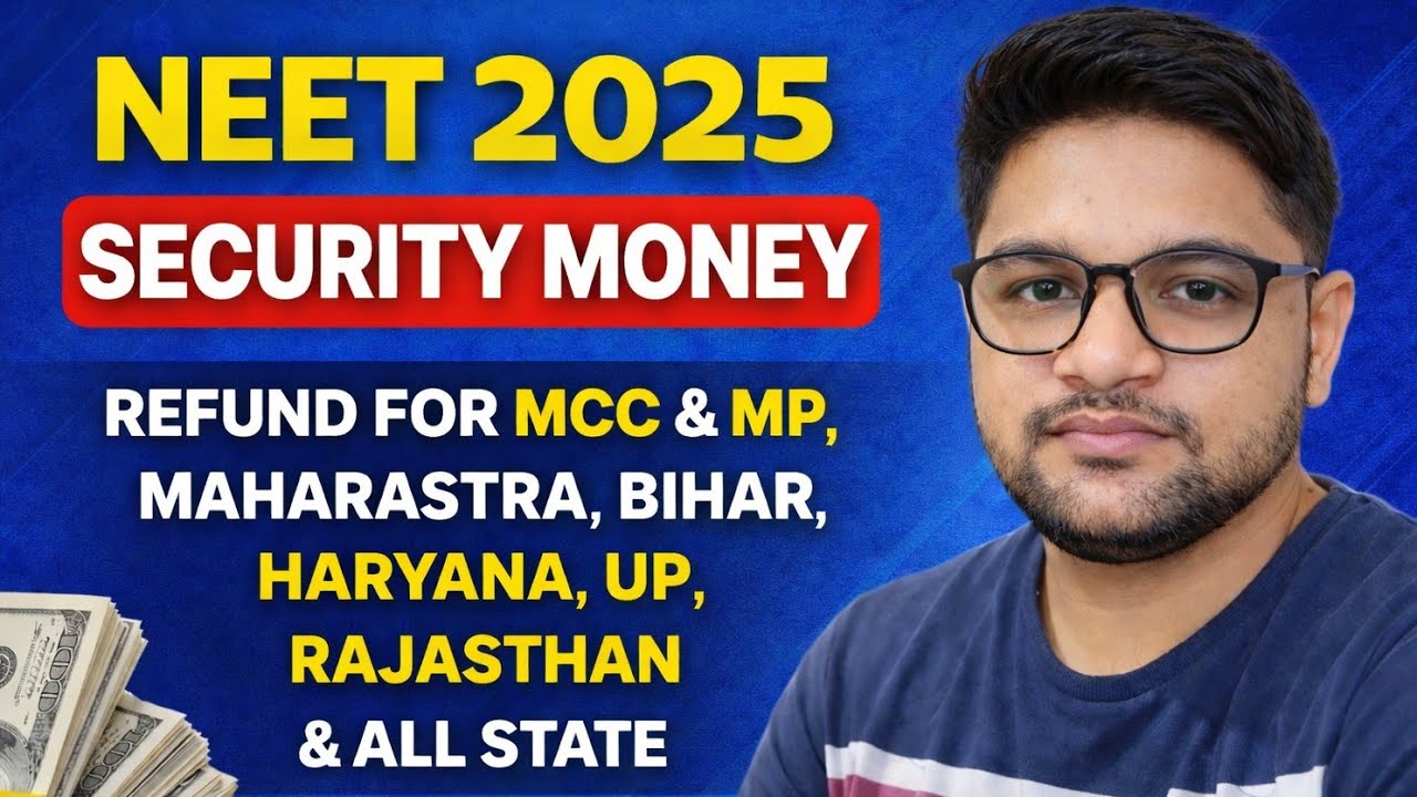 Neet 2025 Refund List For MCC & All State,Ayush lUpdate For Security Amount l Refund Neet 2025 #neet