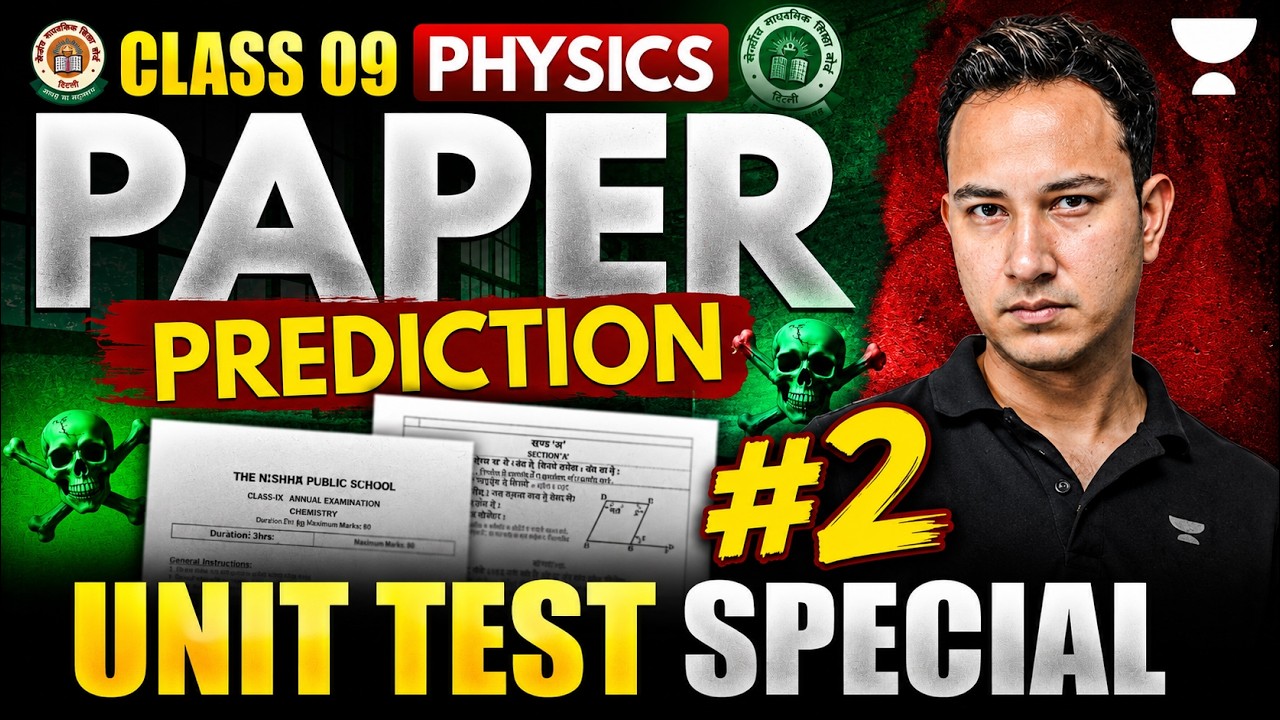 Class 9 Physics Question Paper 🔥 | Most Important Questions | Alok Sir