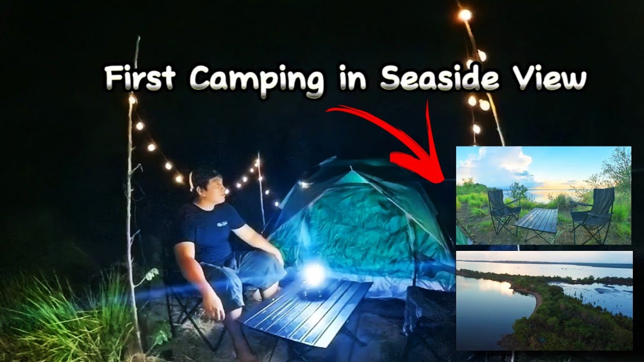 FIRST OVERNIGHT CAMPING IN SEASIDE VIEWING|| Sound of Nature|| RVFam Official