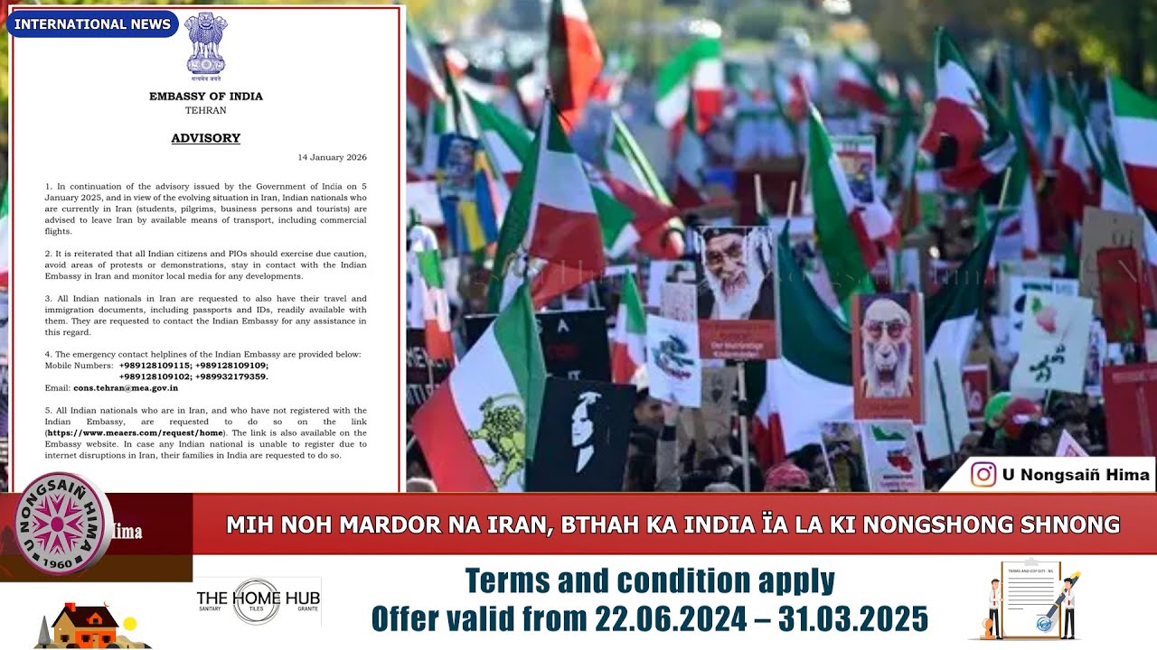 MIH NOH MARDOR NA IRAN, BTHAH KA INDIA ÏA LA KI NONGSHONG SHNONG