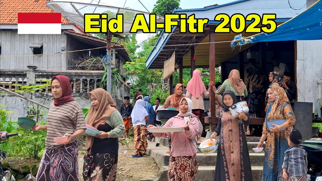 rural village life in indonesia, Eid al-Fitr Traditions, in rural Indonesia