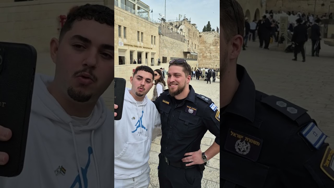 Lt. Dean Elsdunne on the police tour in Jerusalem
