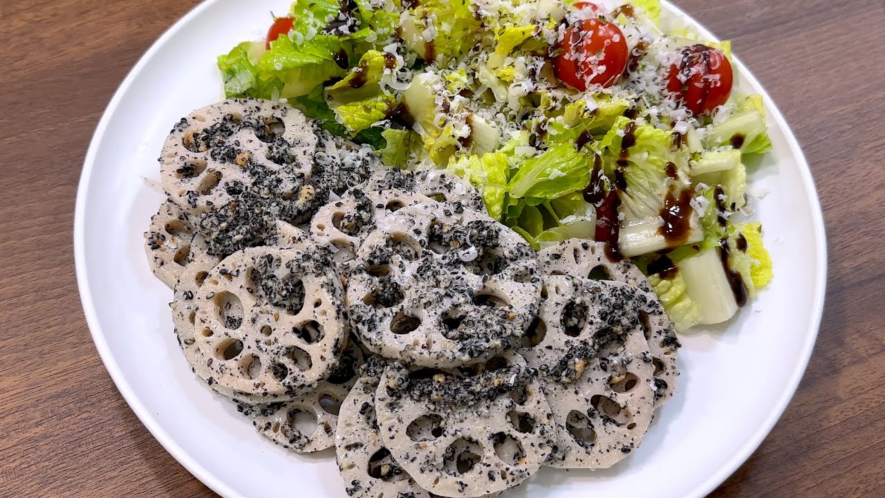 아삭아삭 연근샐러드, 고소하고 고급스러운 한정식 스타일🥗