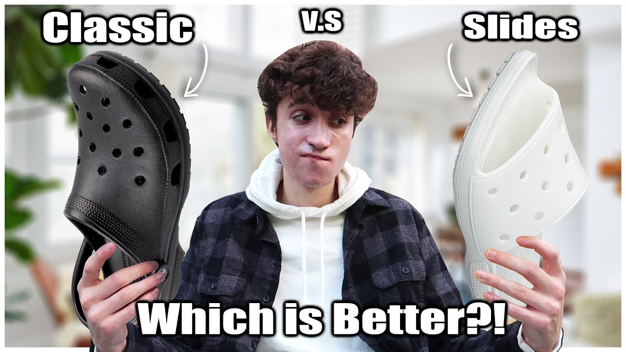 Croc CLASSIC Clog vs Croc SLIDES review! *what should you buy?!*