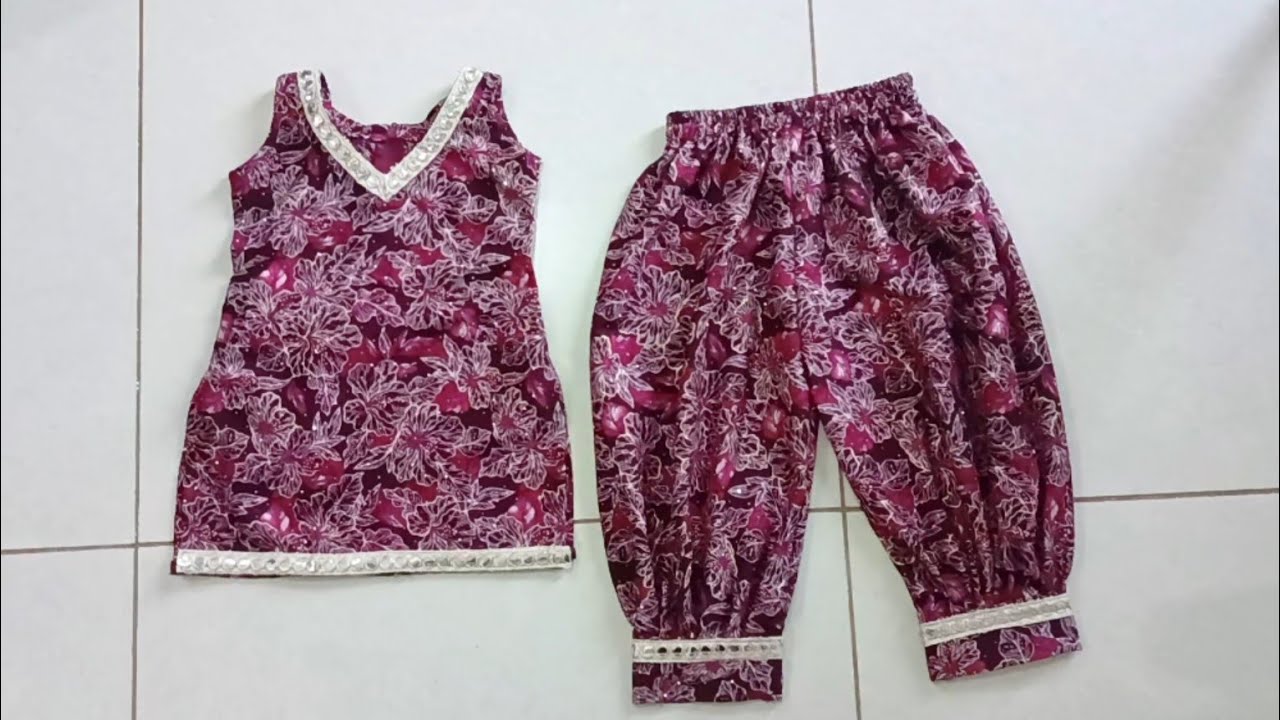 Beautiful Afgani salvar suit cutting and stitching✂️ || for 2 to 3 year old baby @Tailortouch-1us