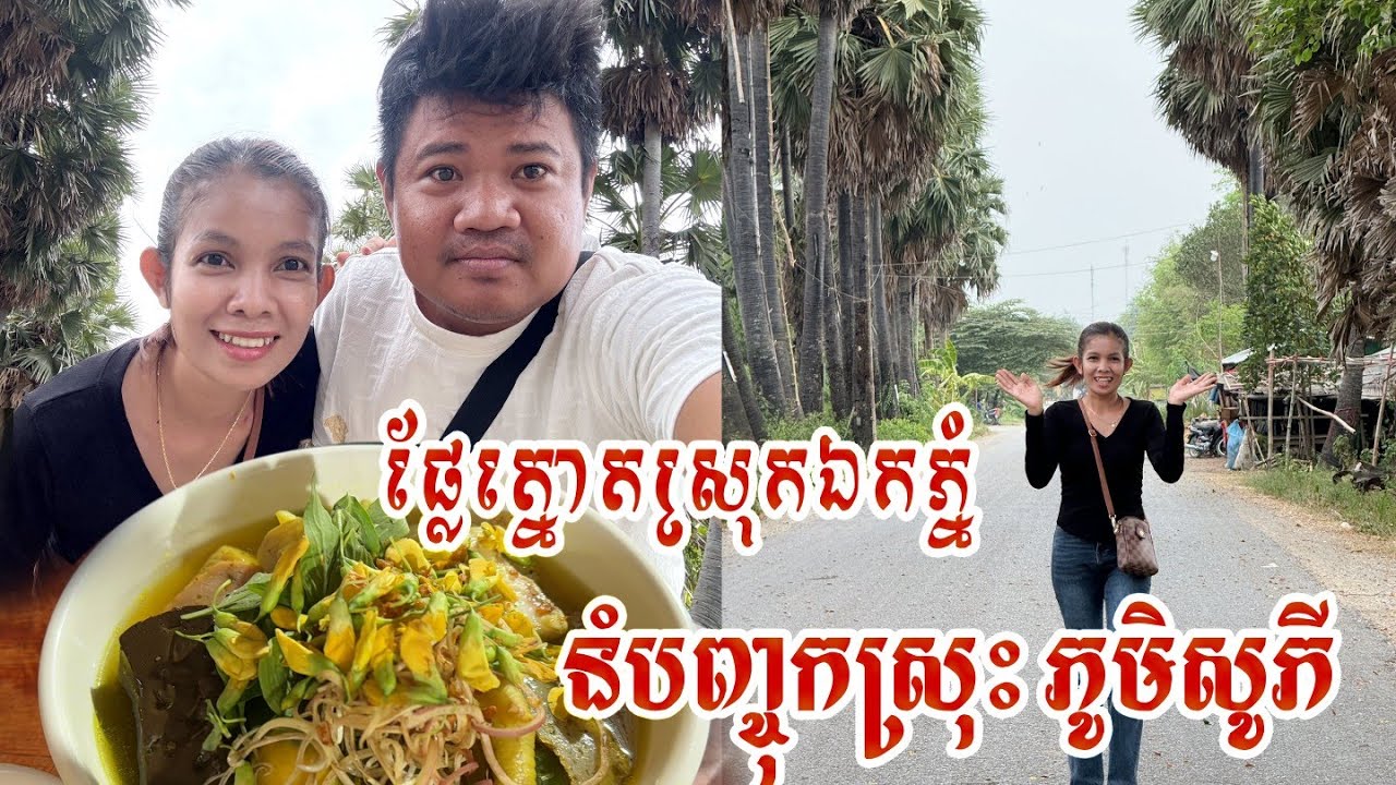 ទិញផ្លែត្នោត និងញាំនំបញ្ចុកស្រុះ ទស្សនាទេភាពភូមិយេីងស្រុកឯកភ្នំមិនទាន់អស់ទឹកត្នោតទេ#battambang