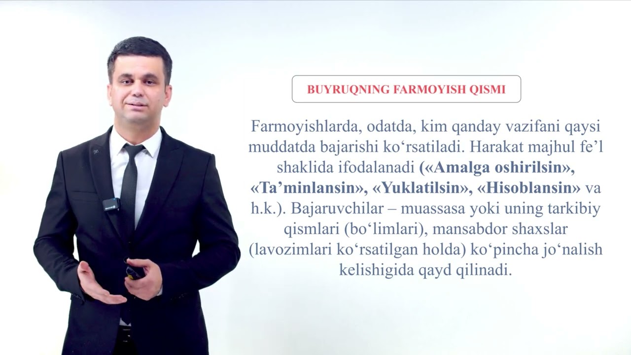 BUYRUQ VA BUYRUQDAN KO'CHIRMA