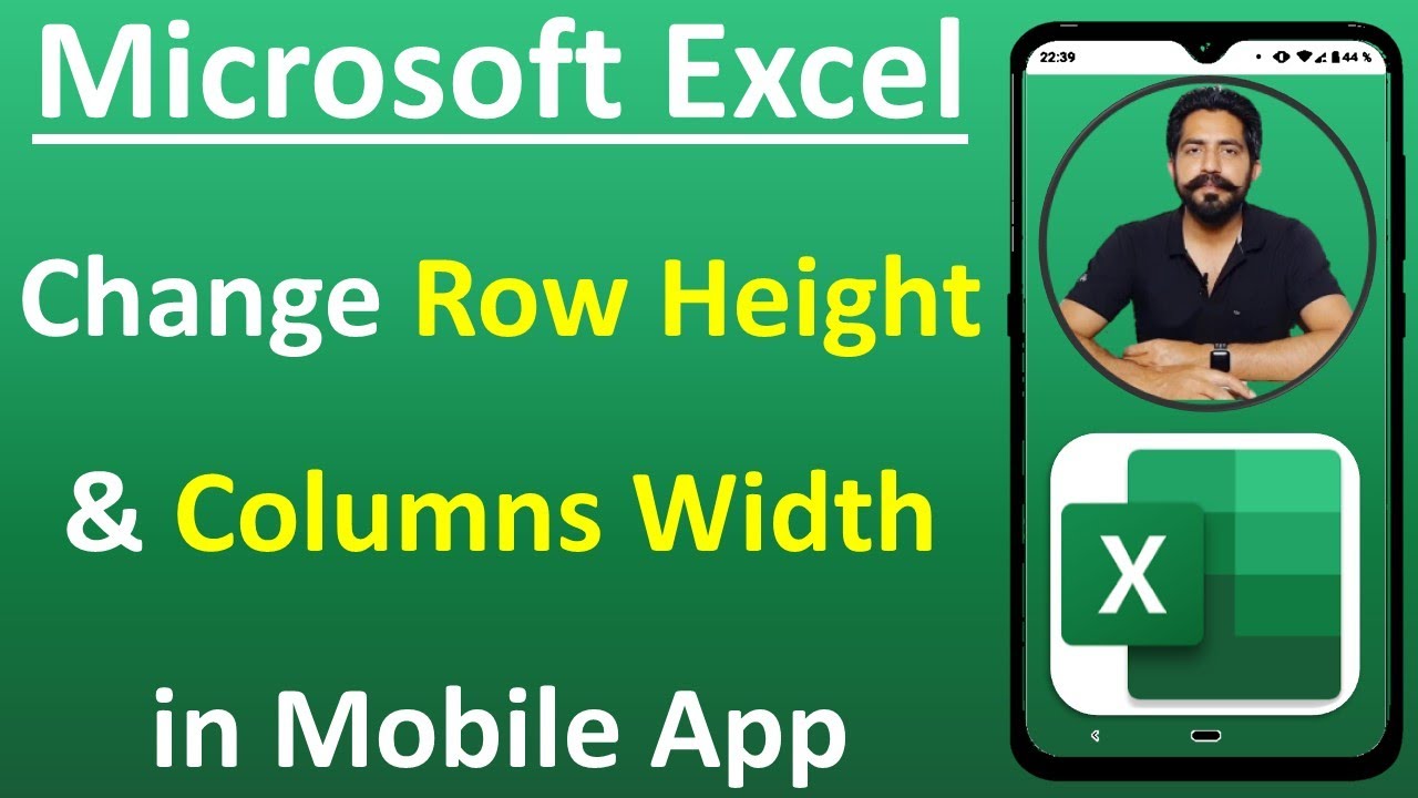 How to Change Column Width Row Height Size of Cells on Excel Mobile App in Hindi
