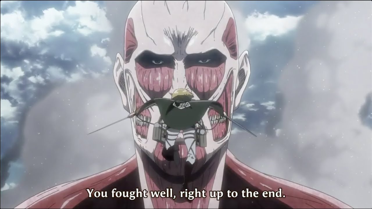 Eren & Armin vs Colossal Titan FULL FIGHT SUBBED | Attack on Titan Season 3 Part 2