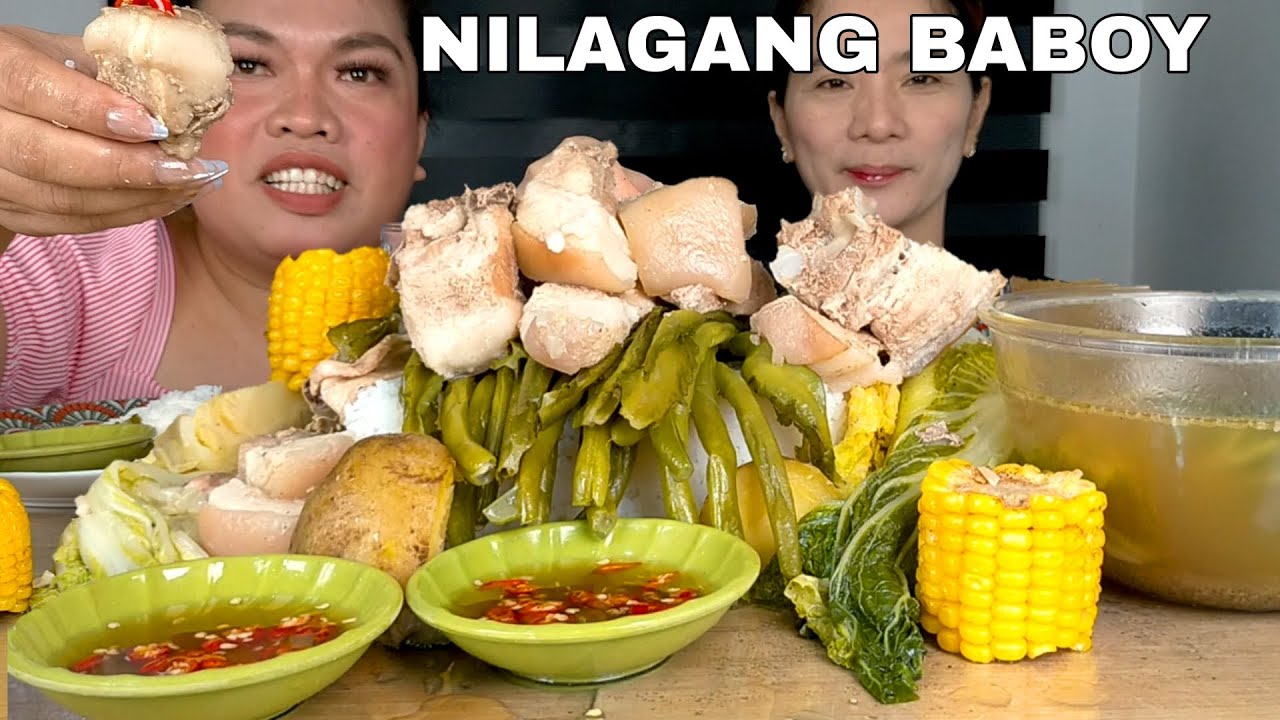 NILAGANG BABOY AT PATIS SILI | MUKBANG PHILIPPINES | FILIPINO FOOD