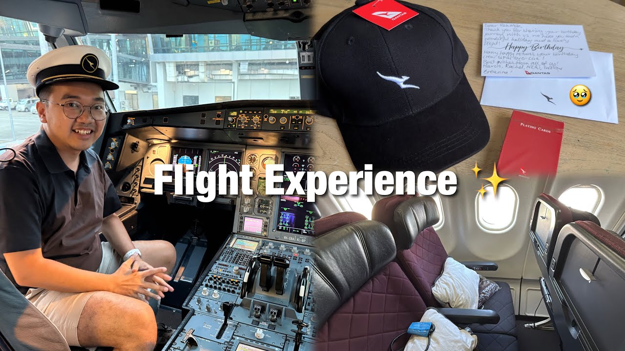 BIRTHDAY FLIGHT 🎉 | Flying with Qantas from Sydney to Jakarta (QF41)