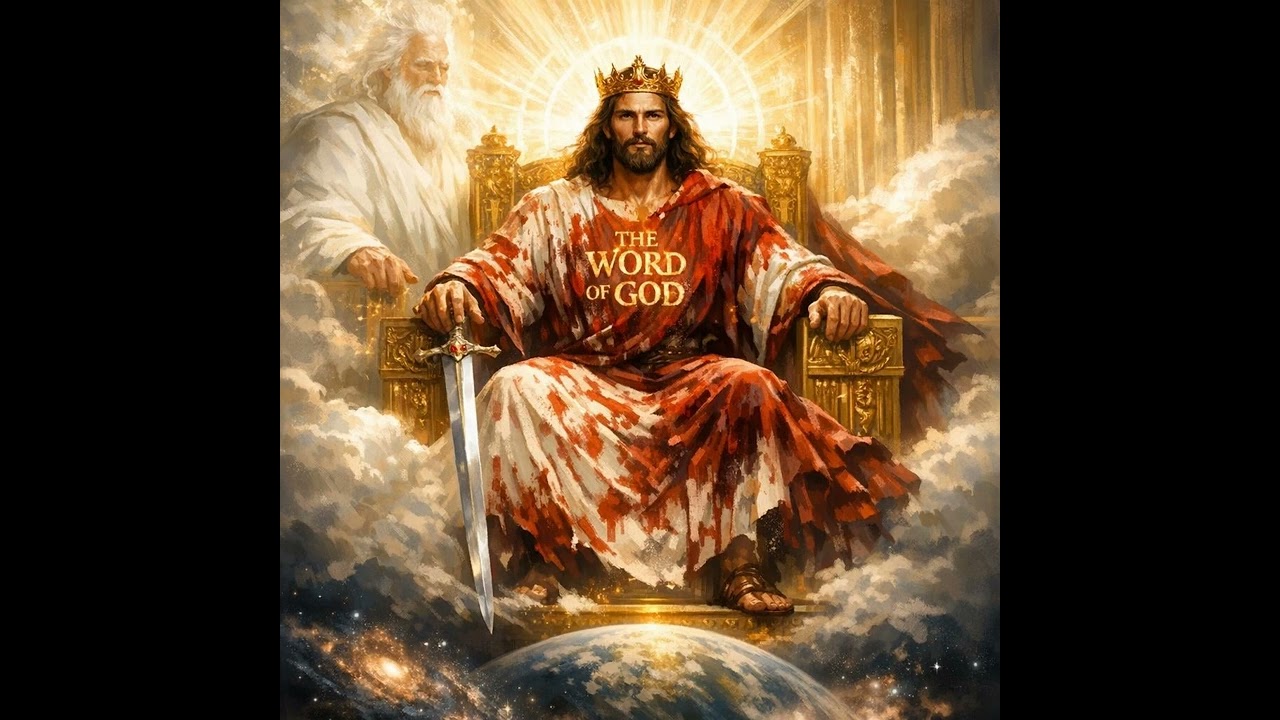 In a robe dipped in blood, He is dressed, and his name is the Word of God.  Revelation 19:13