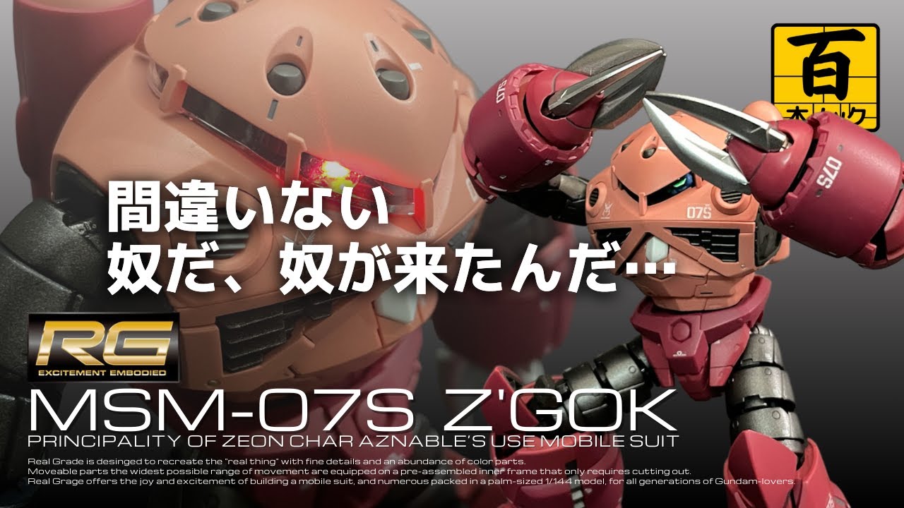 【RG シャア専用ズゴック】 これぞズゴックの決定版！RGなのにお手軽な傑作キット 【ガンプラ百本ノック 40本目】