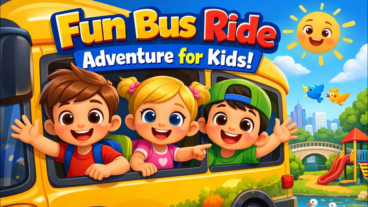 2-Minute Kids&rsquo; Animation: Bus Ride Fun & Adventure&rdquo;