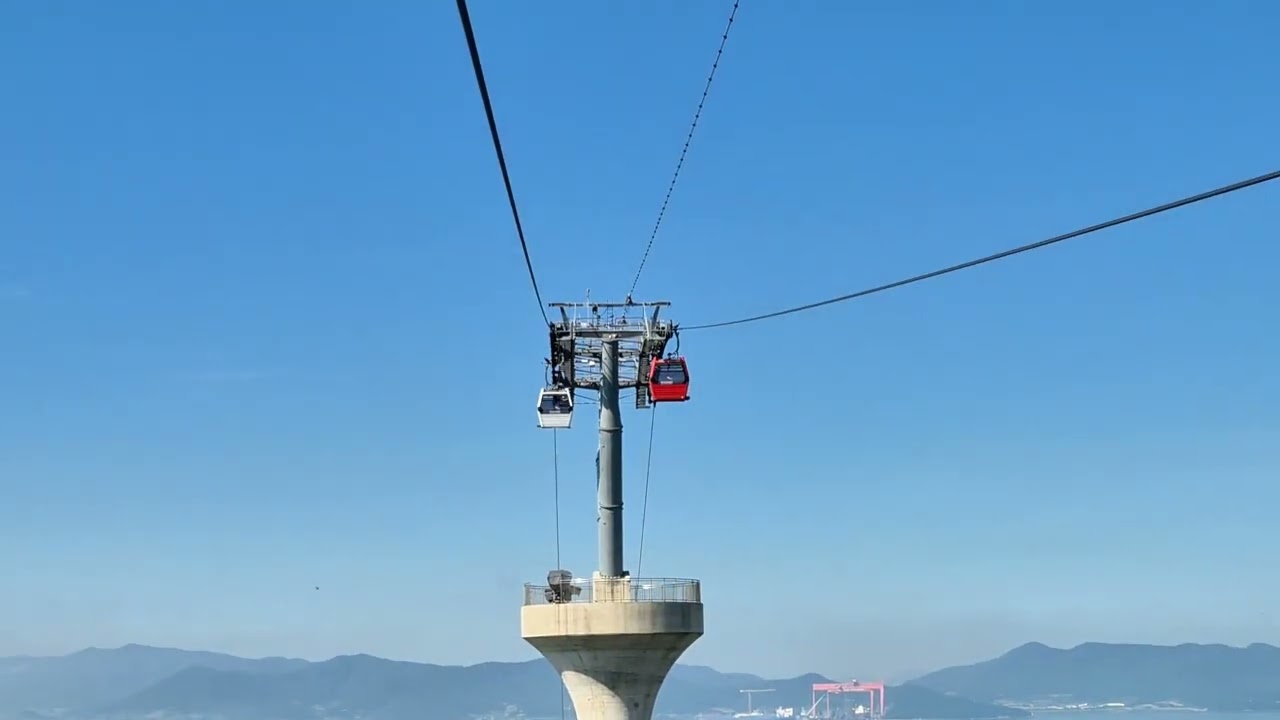 목포해상케이블카 유달산과 바다 풍경
