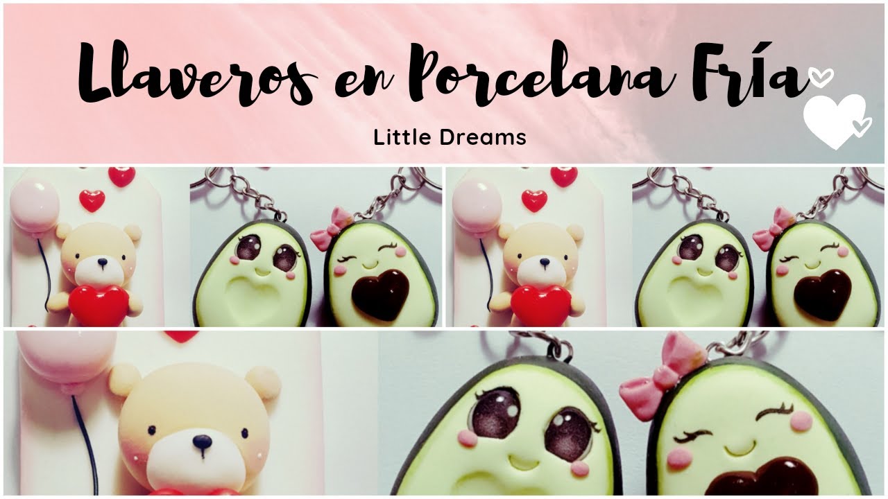 😍💛 LLAVEROS de PORCELANA FRÍA FÁCILES 💛