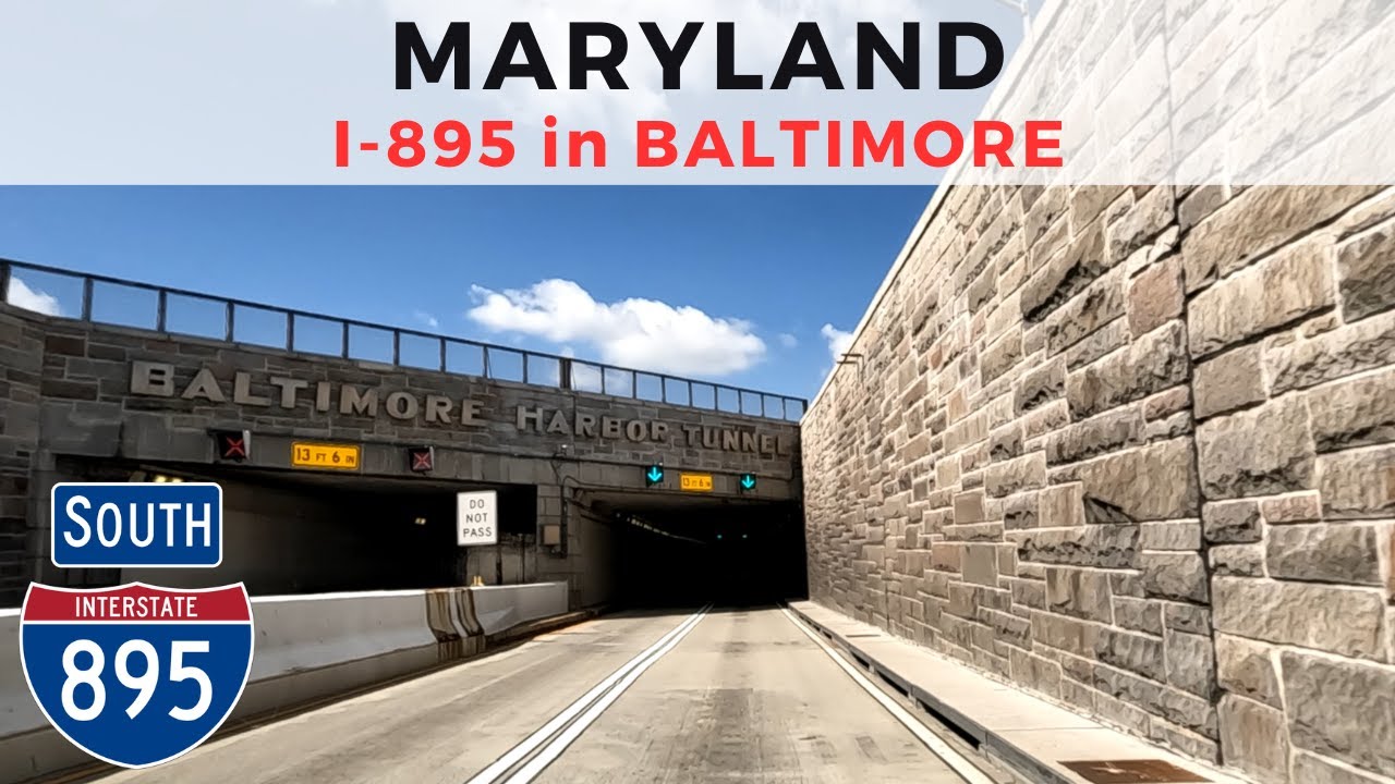 Driving Maryland - Interstate 895 South - Baltimore Harbor Tunnel - Baltimore, MD