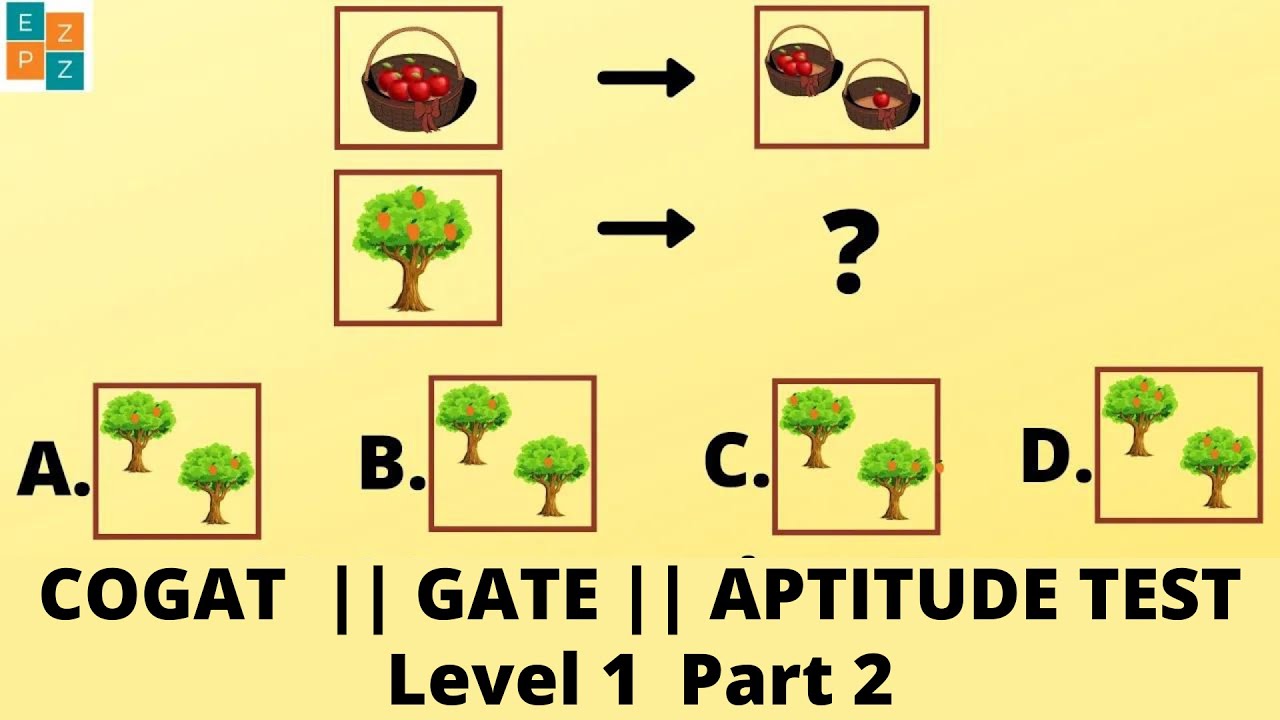 PRACTICE TEST LEVEL 1 PART 2 || COGAT || GATE || JOB APTITUDE TEST