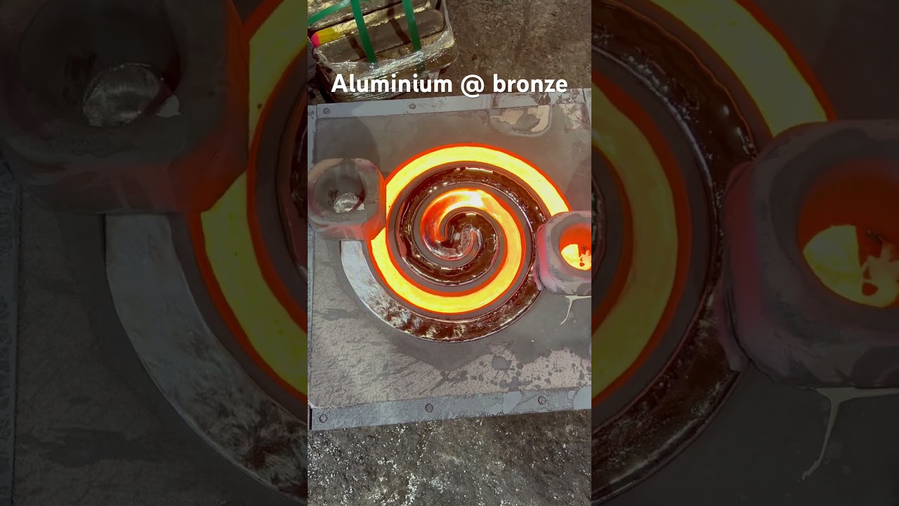 Aluminium and bronze spiral  