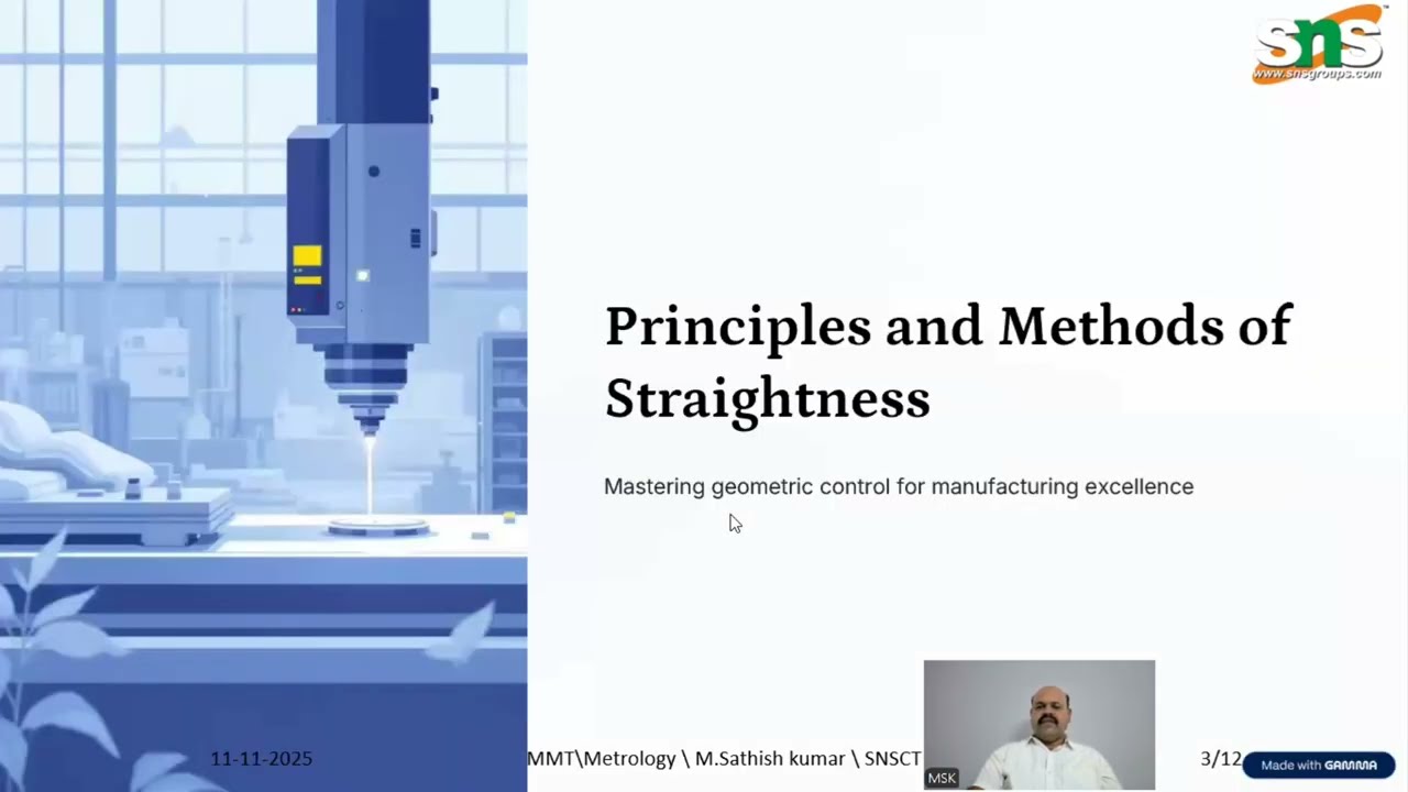 Straightness | Manufacturing and Measurement Techniques | SNS Institutions
