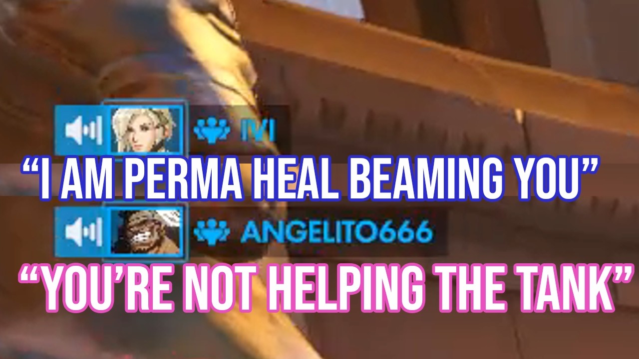 my tank complained about supports so my mercy only healed him