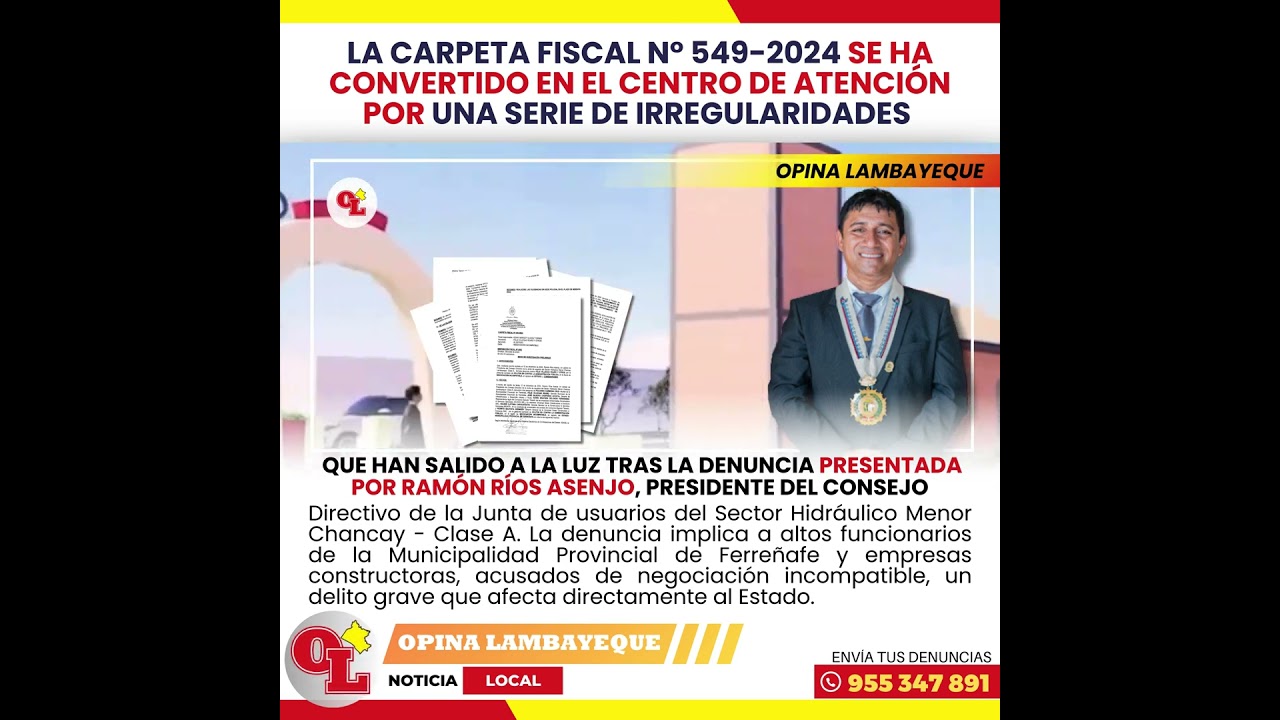 PERI&Oacute;DICO OPINA LAMBAYEQUE - Polanski Carmona Cruz, el Gerente Municipal F&eacute;lix Villegas Rea&ntilde;o