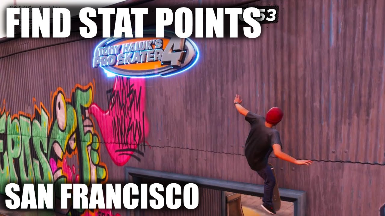 Where to find Stat Points in San Francisco - Tony Hawk's Pro Skater 3 + 4