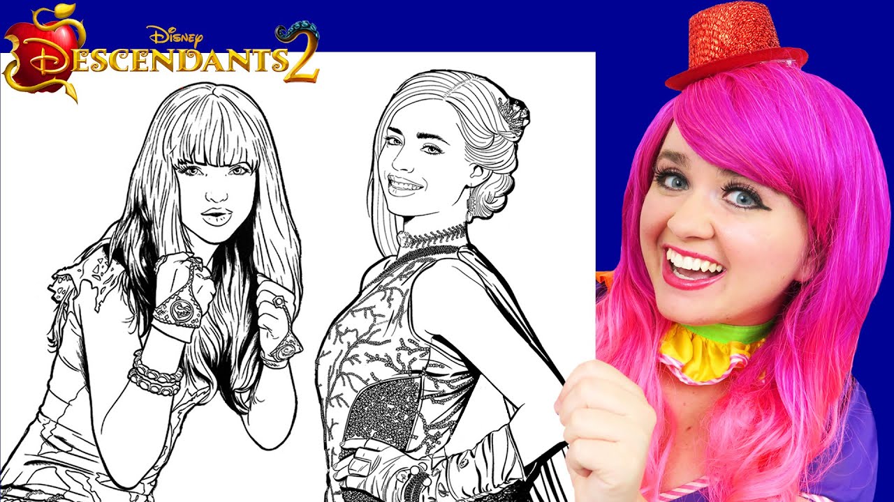 Coloring Descendants 2 Mal, Evie & Uma