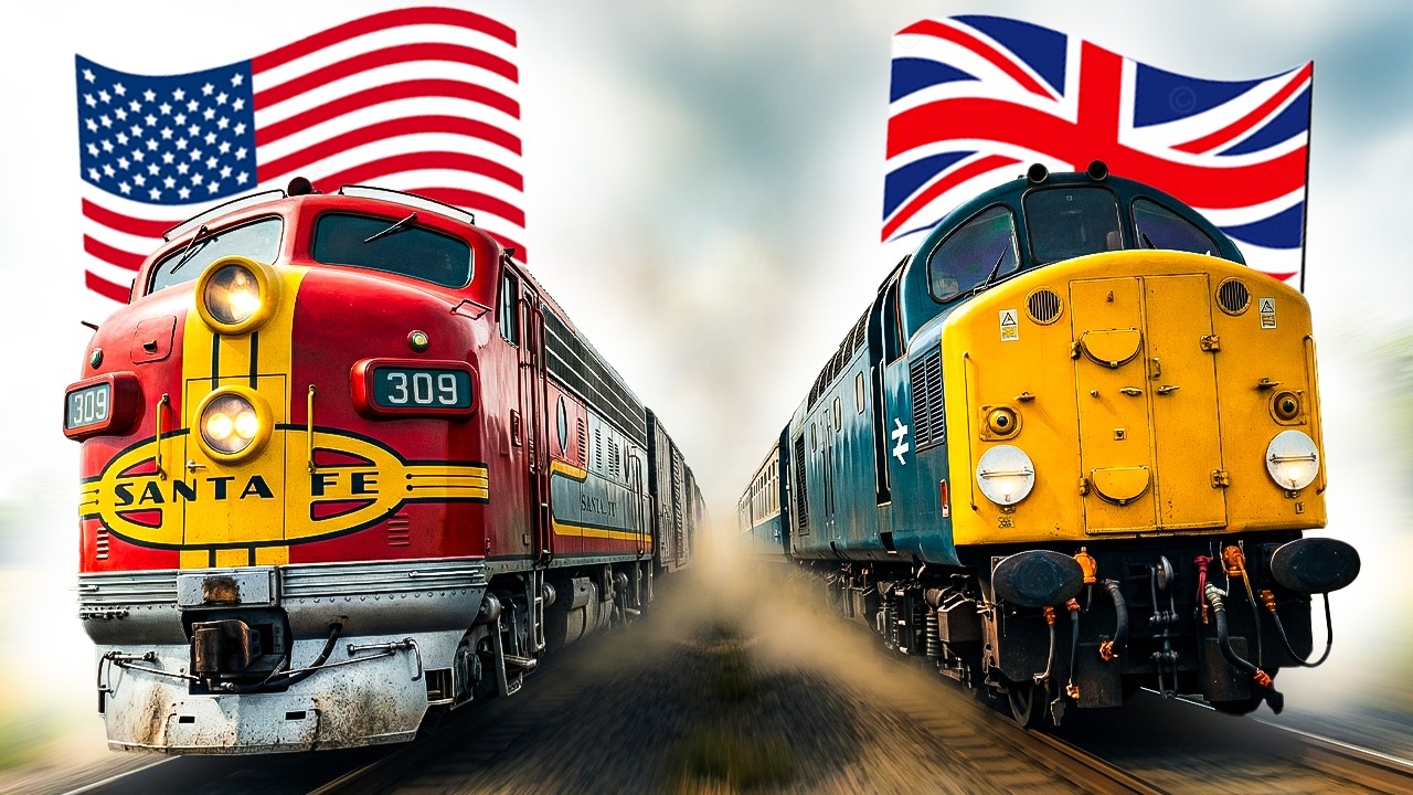 🕰️ Train Evolution Compilation | USA vs UK Railways (1800–2050)