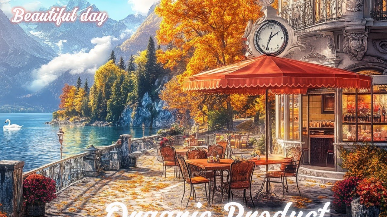 Cozy Outdoor Café ☕ 1 Hour Relaxing LoFi Piano Music | Study With Me🎶