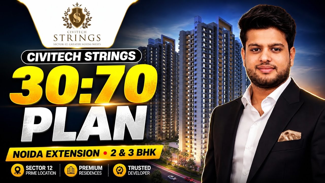 Civitech Strings Noida Extension Review | 2 BHK & 3 BHK | Sector 12 Greater Noida West | 30:70 Plan