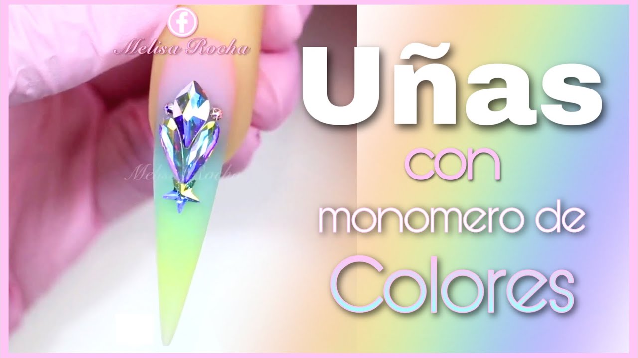 UÑAS con MONOMERO de COLORES 💅🏼✨