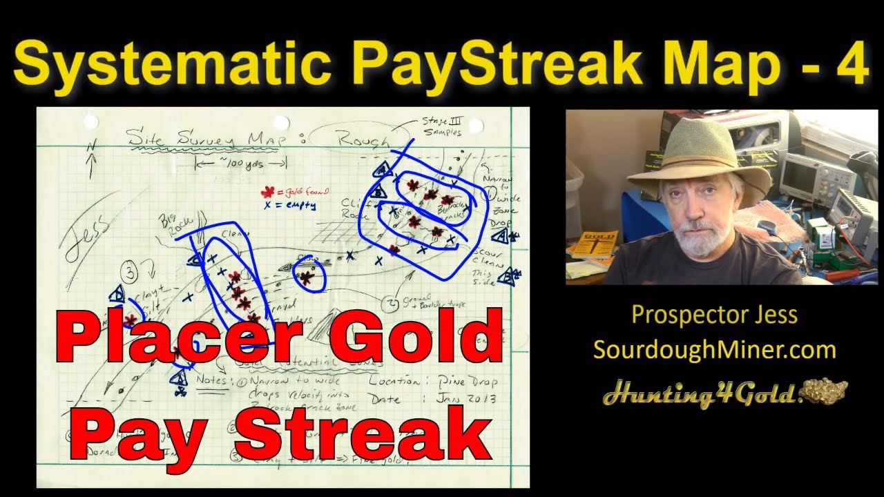 Gold Prospecting System Part 4 Placer Pay Streak Map