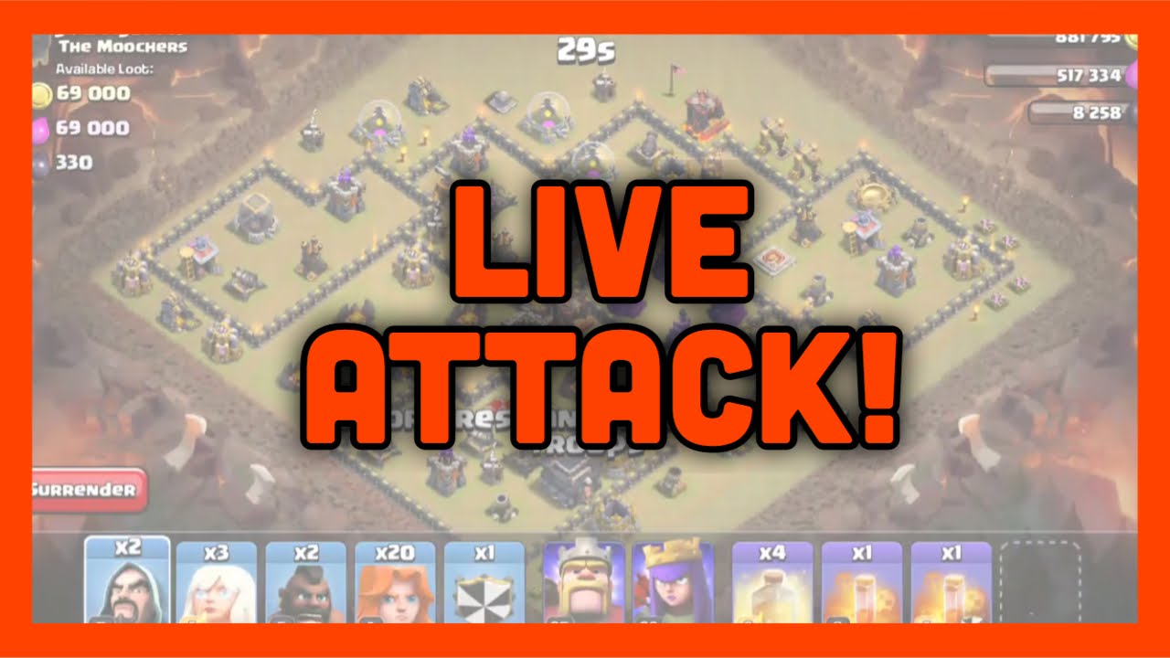 Clash of Clans Clan Mates Attacking LIVE!! #2