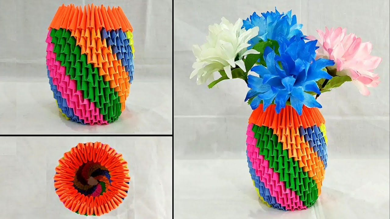 DIY Flower Vase / Easy Beautiful Flower Vase Making / Home Decoration Idea