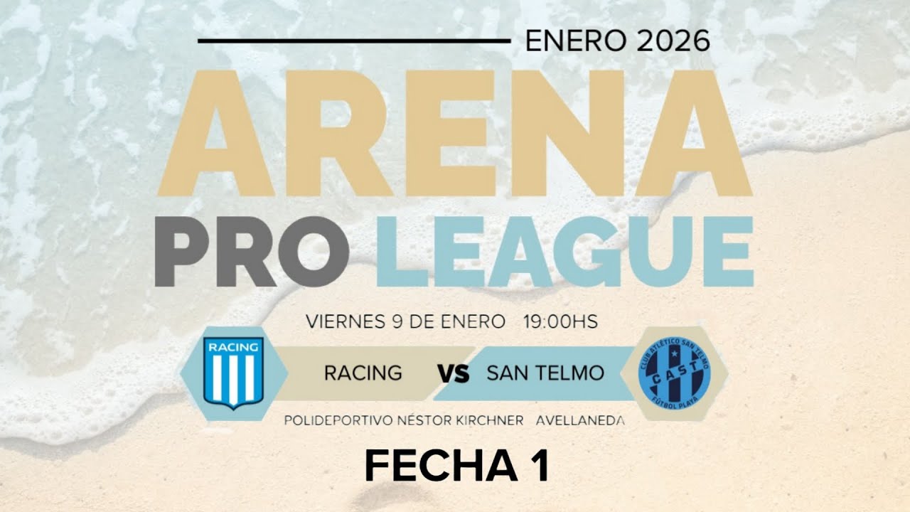 SAN TELMO VS RACING CLUB | FECHA 1 | ARENA PRO LEAGUE 2026