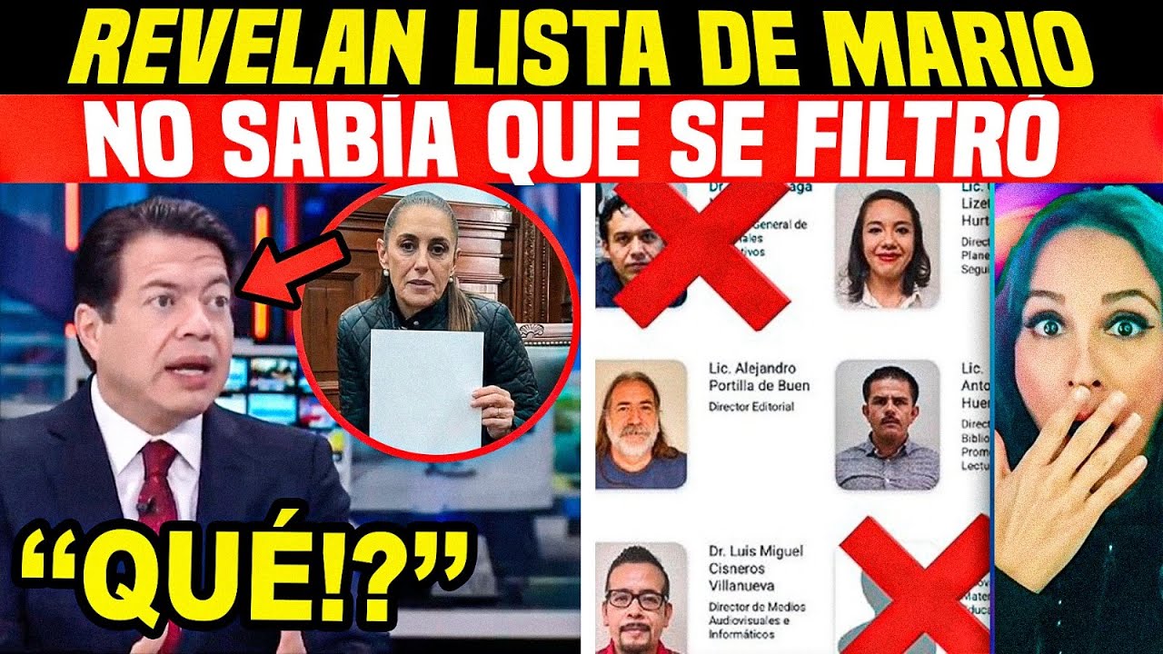 REVELAN LISTA DE MARIO! PLANEA SACAR A TODOS. NO SABÍA QUE SE FILTRÓ. SALIÓ A LA LUZ