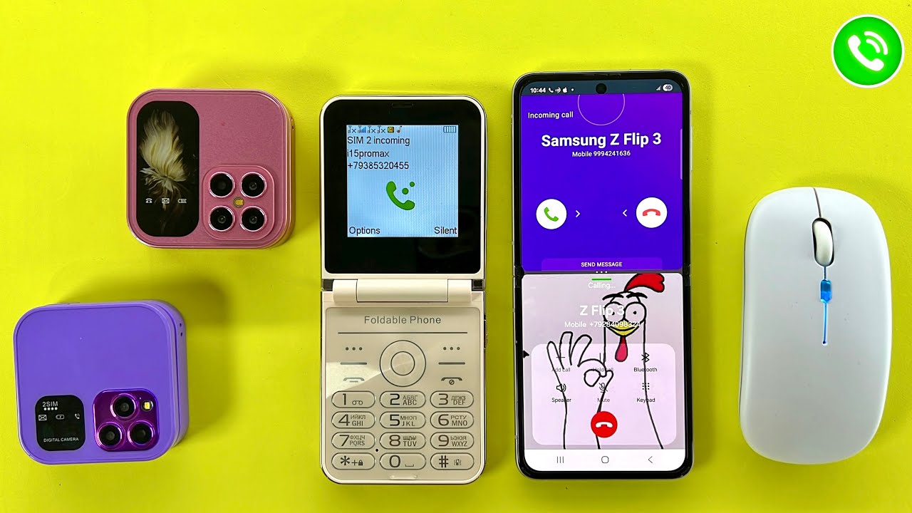 Samsung Z Flip3 calling using a computer mouse on China phone i15promax/i16pro/i17pro Incoming Calls
