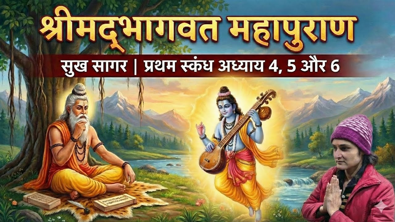 श्रीमद्भागवत महापुराण | प्रथम स्कंध: अध्याय 4, 5 और 6 | व्यास-नारद संवाद