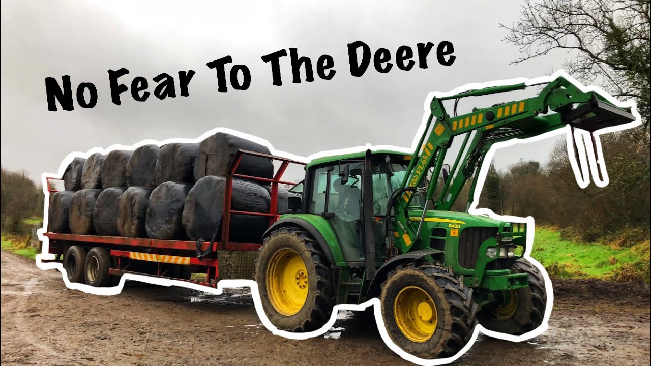 Loading And Drawing Bales ~ John Deere 6430
